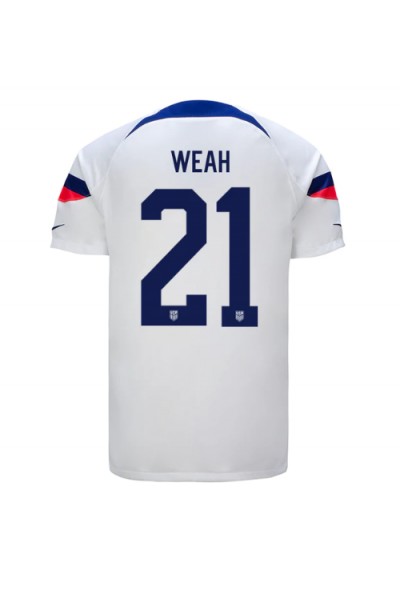 Fotbalové Dres Spojené státy Timothy Weah #21 Domácí Oblečení MS 2022 Krátký Rukáv